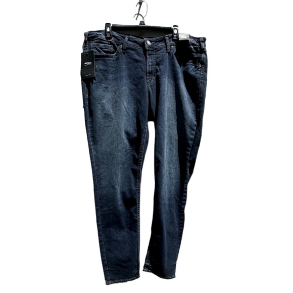 Silver Jeans Suki Skinny Midrise Curvy Fit Jeans 22W - Picture 7 of 16